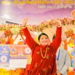 कोटिहोममा गुरुङ समुदायको पोसाकमा भागवत मञ्जरी राधिका दासी
